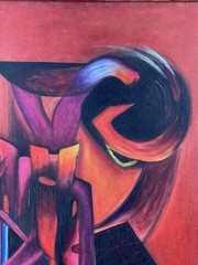 Fernando de Szyszlo Oil On Canvas (Handmade) signed and stamped Framed