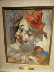 Magnificent Signed Julian Ritter Original Clown Oil Painting
