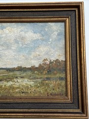 ANTIQUE IMPRESSIONIST PAINTING LANDSCAPE AMERICAN SIGNED RICHARDS OIL 1910’S