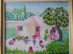 20 X 24 ORIGINAL ART BY FRANCOISE JEAN -HAITI -HAITIAN