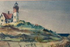 DAY SPAULDING ‚NAWSETT LIGHT‘ CAPE COD LIGHTHOUSE FRAMED