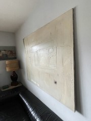 LARGE VINTAGE MODERN ABSTRACT EXPRESSIONIST OIL PAINTING OLD MODERNISM 1974