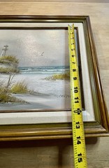 Catherine Parker Melton Original Oil on Canvas Coastal Lighthouse Dunes Gulls
