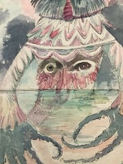 Tony Ximenez. Painting. El Hombre del Oceano, 1962. Original signed. Mixed media