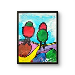 Journey Of Trees Contemporary Expressionist Original Painting Gallery Paper