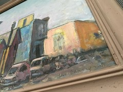 Vintage Painting “The Street Where The Girls & Guys Are” by Bill Rakocy