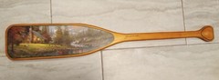2003 Thomas Kinkade Peaceful Retreat Boat Oar 36″ Wall Mount Decor Art Cottage
