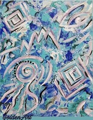 ShineGoldenArt ORIGINAL ABSTRACT Acrylic Painting , 8×10 in.