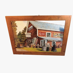 Michael Davidoff Artwork Rustic Antique Signs Textured Print Framed 28″W x 21″H