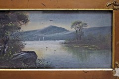 + Older Framed Pastel Landscape + 17 1/2″ x 7 1/2″ + (JC46) +