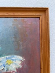 Ölbild Impressionist Stillleben mit Sommerblumen 72×53,5cm