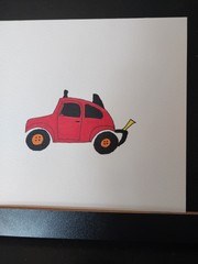 Baja Bug Beetle Painting 6×6 Fantasy Classic Modern Art Original Gat Paintings