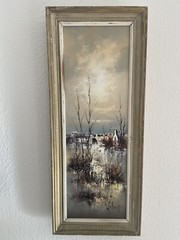 Pierre Wilnay France Painting Oil Canvas Winter Landscape Winter Signed