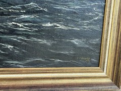 John D Banks 1906 Gorgeous Antique Framed Painting On Board Excellent Details