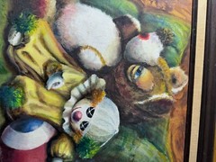 Vintage „Still Life With Dolls Scene“ Oil Painting – Signed And Framed