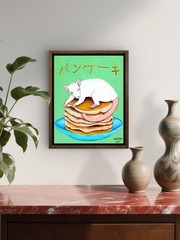 Original Modern Superflat Art 8×10 Rat Pancakes Acrylic Painting Canvas Panel