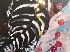 „Bartender Paris“ 140-70-3.8cm Arcyl and oil on canvas