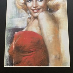 Marilyn Monroe Original Handmade Painting/Drawing Signed by Artist Haiyan 16×20