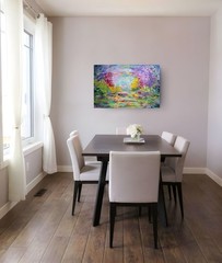 Original Painting 36×24 Colorful Landscape Canvas Art Spring Awakening