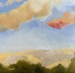 Original Oil Painting On Stretched Canvas Sunrise Clouds Contemporary Fine Art
