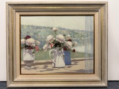 Andre Gisson (1921-2003) “ Floral Arrangement ” Oil on Canvas 16” X 20 Signed LL