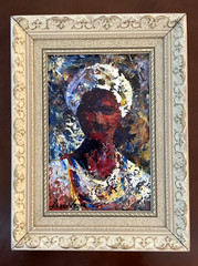 Isac Vieira Abstract Portrait Impressionist Oil Painting Brazilian Artist