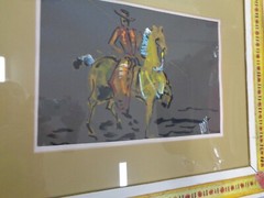 Mid Century Abstract Spanish Rider & Horse Painting Signed Ardy Arpy
