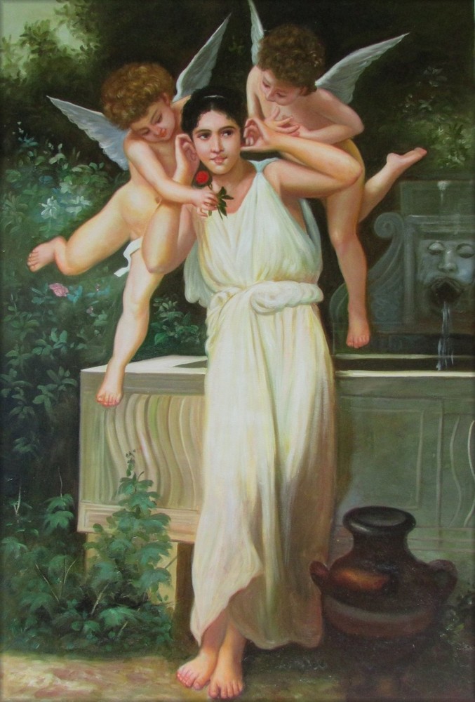 Bouguereau William Innocence Repro, Quality Hand Painted Oil Painting 24x36in