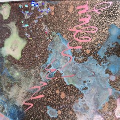 Reverse Painted Acrylic (Plexiglas) Panel Jester Fantasy Mixed Media Art