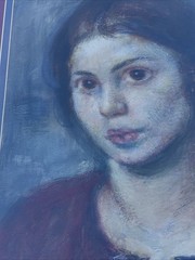 ANTIQUE PORTRAIT PAINTING WOMAN FEMALE MODEL EJNAR EINAR HANSEN FAMOUS LISTED