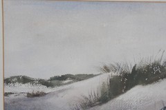 Sand Dunes Vintage Watercolor Painting Signed Dewberry 75