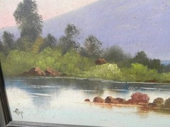 Willard Page 1885-1958 Colorado mountains landscape painting larger size 12 x 24