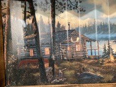 Unusual Handmade? Cabin in the Woods picture on Rippled Aluminum