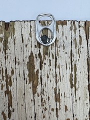 Original Mose Tolliver T Black Yellow Snake Folk Art Soda Can Tab Hanger 10″x 9″