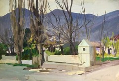 Gouache Painting Urban Landscape Chernikov Vladimir Original Collection n965