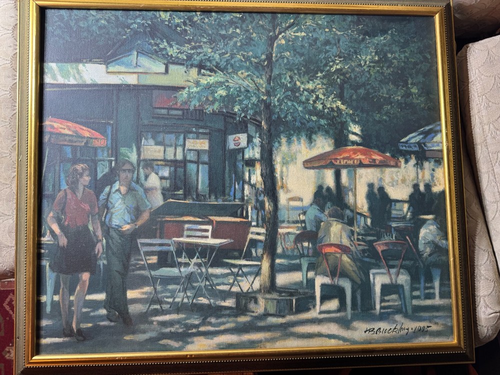 Harry E Buckley 02 „Parisian Scene XXIII“ Oil Painting – Signed And Framed