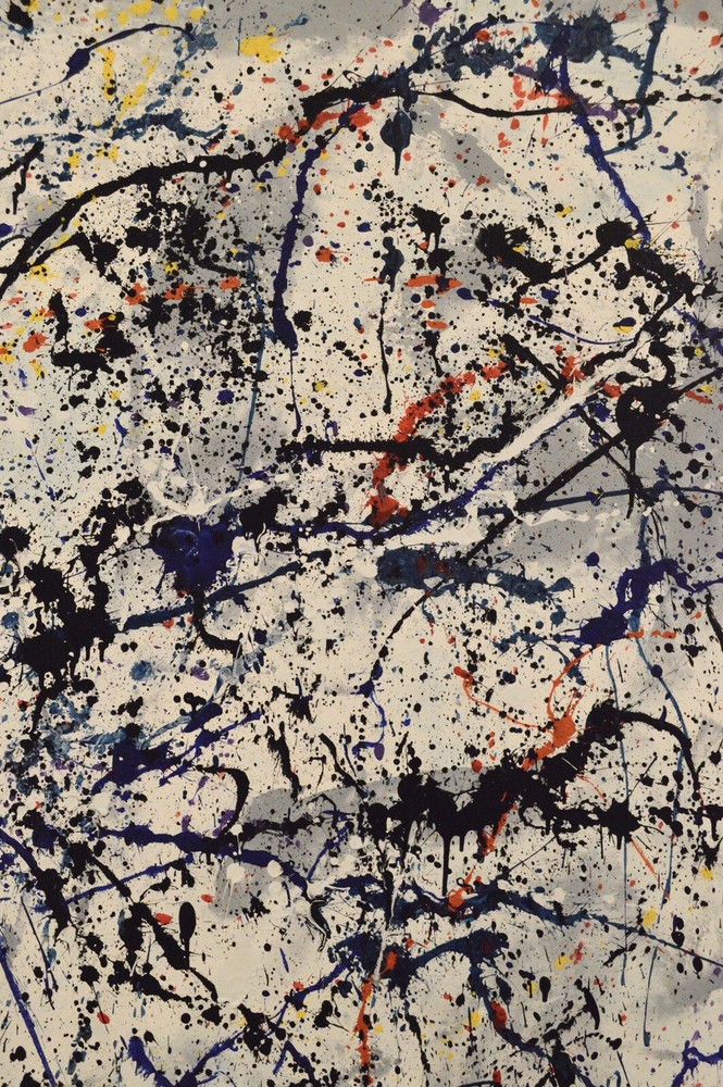 64”X44” Jackson Pollock style canvas ￼painting Acrylic,Abstract, Modern,X Large