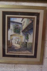 SPANISH VILLAGE (BARCELONA-LAS RAMBLAS)– Exquisitively detailed watercolor