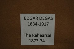 VINTAGE FRAMED SMALL ART GALLERY EDGAR DEGAS COLOR PRINT „THE REHEARSAL (1877)“