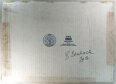 American Watercolor Painting of Bananas on board Signed B. Bendinck 2012 on back