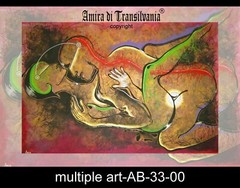 Modern Painting Art Abstract Contemporary Fantasy Love Woman Men Kamasutra Eros