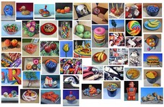 Original Oil Painting Still Life Marbles Outside Landscape 5.5 x 7 x 1/8 in.