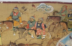 Mongolia Mongolian Painting on Canvas possibly Marzan Sharav ca. 20th century
