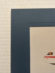 Vintage TWA Trans World Airlines 767 by Hurley Signed & Matted 1993 Art Print