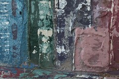 Mid-20th Century IMPASTO Abstract Buildings Oil Painting FRANK WALCUTT