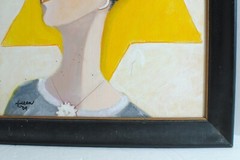 Picasso Style Cubism Acrylic Original Art „Star is Born Framed by Leean Swanson