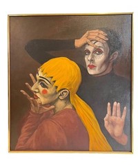 ROBERT PRITCHARD LA TRANS ARTIST PORTRAIT ANTIQUE VINTAGE ILLUSTRATION PAINTING