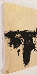 No.676 Original Abstract Minimal Landscape Painting On Cradled Pine By K.ADavis