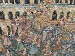 Original Mughal Painting from India“ Ceremonial Parade (160 High X 225 Cm Wide)