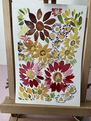ACEO Daisy Flower Original Watercolor Painting OOAK Nature Art On Paper Signed